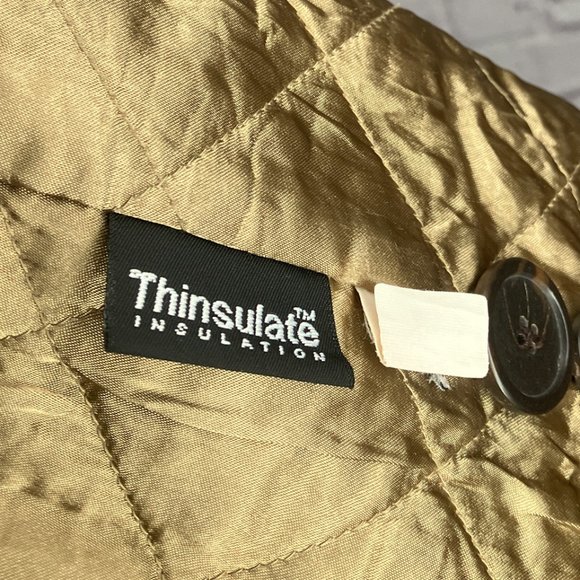 J.Crew Medium M Orange Thinsulate Wool Blend Double‎ Breasted Pea Coat Peacoat - Picture 5 of 7
